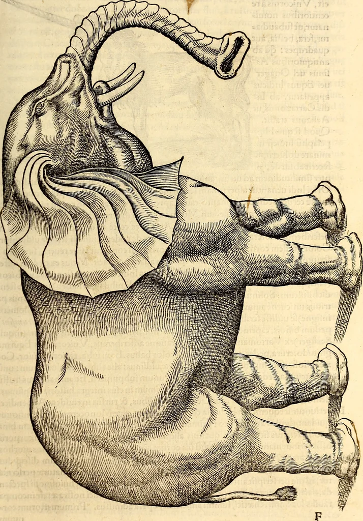 An illustration from Icones animalium quadrupedum uiuiparorum et ouiparorum : quae in Historiae animalium Conradi Gesneri libro I. et II. describuntur, cum nomenclaturis singulorum latinis, graecis, italicis, gallicis, et germanicis plerunque, et aliarum quoque linguarum, certis ordinibus digestae, 1560, leaf 70