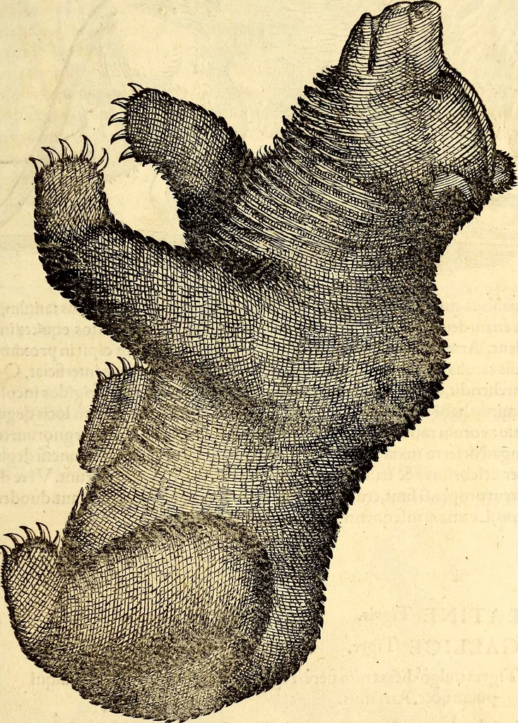 An illustration from Icones animalium quadrupedum uiuiparorum et ouiparorum : quae in Historiae animalium Conradi Gesneri libro I. et II. describuntur, cum nomenclaturis singulorum latinis, graecis, italicis, gallicis, et germanicis plerunque, et aliarum quoque linguarum, certis ordinibus digestae, 1560, leaf 74