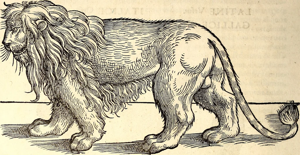 An illustration from Icones animalium quadrupedum uiuiparorum et ouiparorum : quae in Historiae animalium Conradi Gesneri libro I. et II. describuntur, cum nomenclaturis singulorum latinis, graecis, italicis, gallicis, et germanicis plerunque, et aliarum quoque linguarum, certis ordinibus digestae, 1560, leaf 75