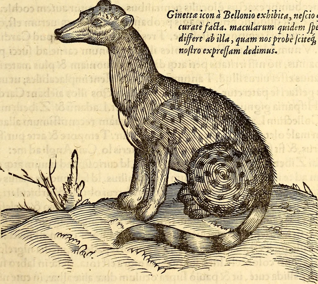 An illustration from Icones animalium quadrupedum uiuiparorum et ouiparorum : quae in Historiae animalium Conradi Gesneri libro I. et II. describuntur, cum nomenclaturis singulorum latinis, graecis, italicis, gallicis, et germanicis plerunque, et aliarum quoque linguarum, certis ordinibus digestae, 1560, leaf 80