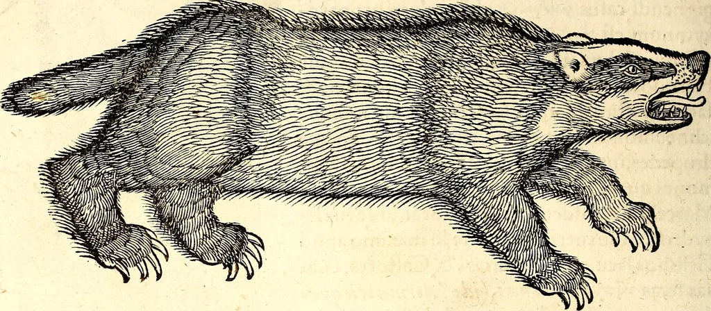 An illustration from Icones animalium quadrupedum uiuiparorum et ouiparorum : quae in Historiae animalium Conradi Gesneri libro I. et II. describuntur, cum nomenclaturis singulorum latinis, graecis, italicis, gallicis, et germanicis plerunque, et aliarum quoque linguarum, certis ordinibus digestae, 1560, leaf 95