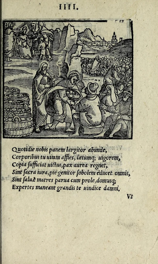 An illustration from Icones catecheseos et virtvtvm ac uitiorum illustratae numeris Iohannis Hofferi cobergensis : item. Historia passionis domini nostri Iesu Christi effigiata, 1558, leaf 37