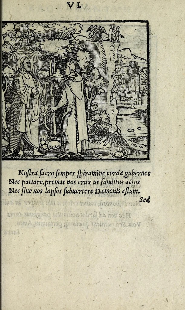 An illustration from Icones catecheseos et virtvtvm ac uitiorum illustratae numeris Iohannis Hofferi cobergensis : item. Historia passionis domini nostri Iesu Christi effigiata, 1558, leaf 39