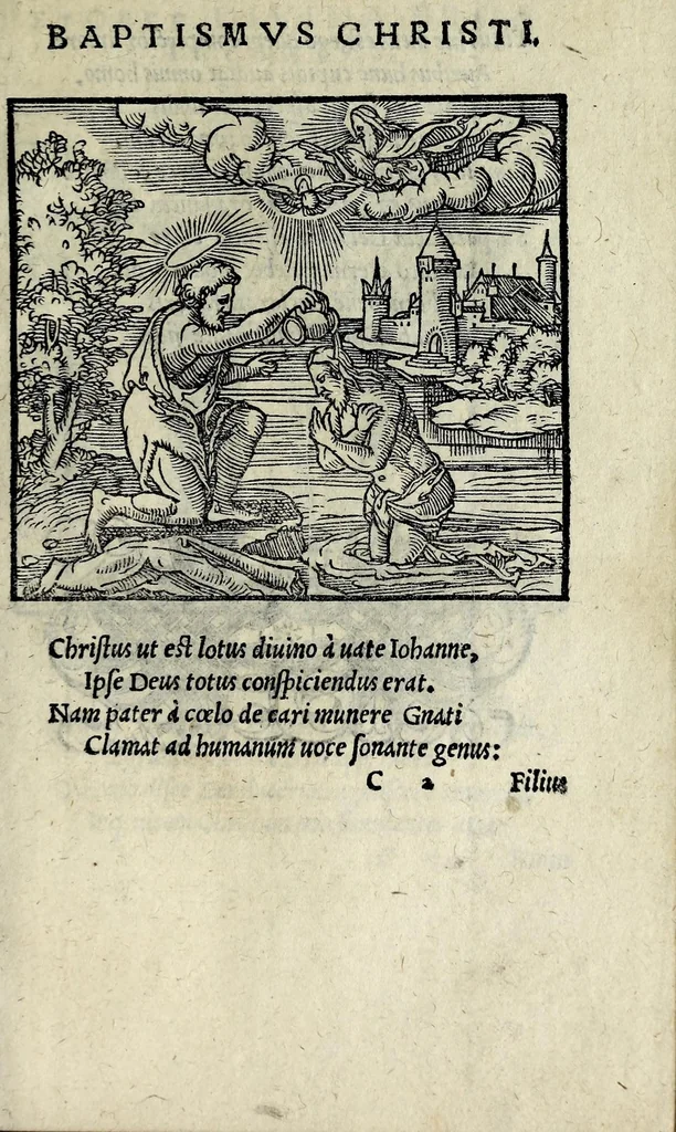 An illustration from Icones catecheseos et virtvtvm ac uitiorum illustratae numeris Iohannis Hofferi cobergensis : item. Historia passionis domini nostri Iesu Christi effigiata, 1558, leaf 43