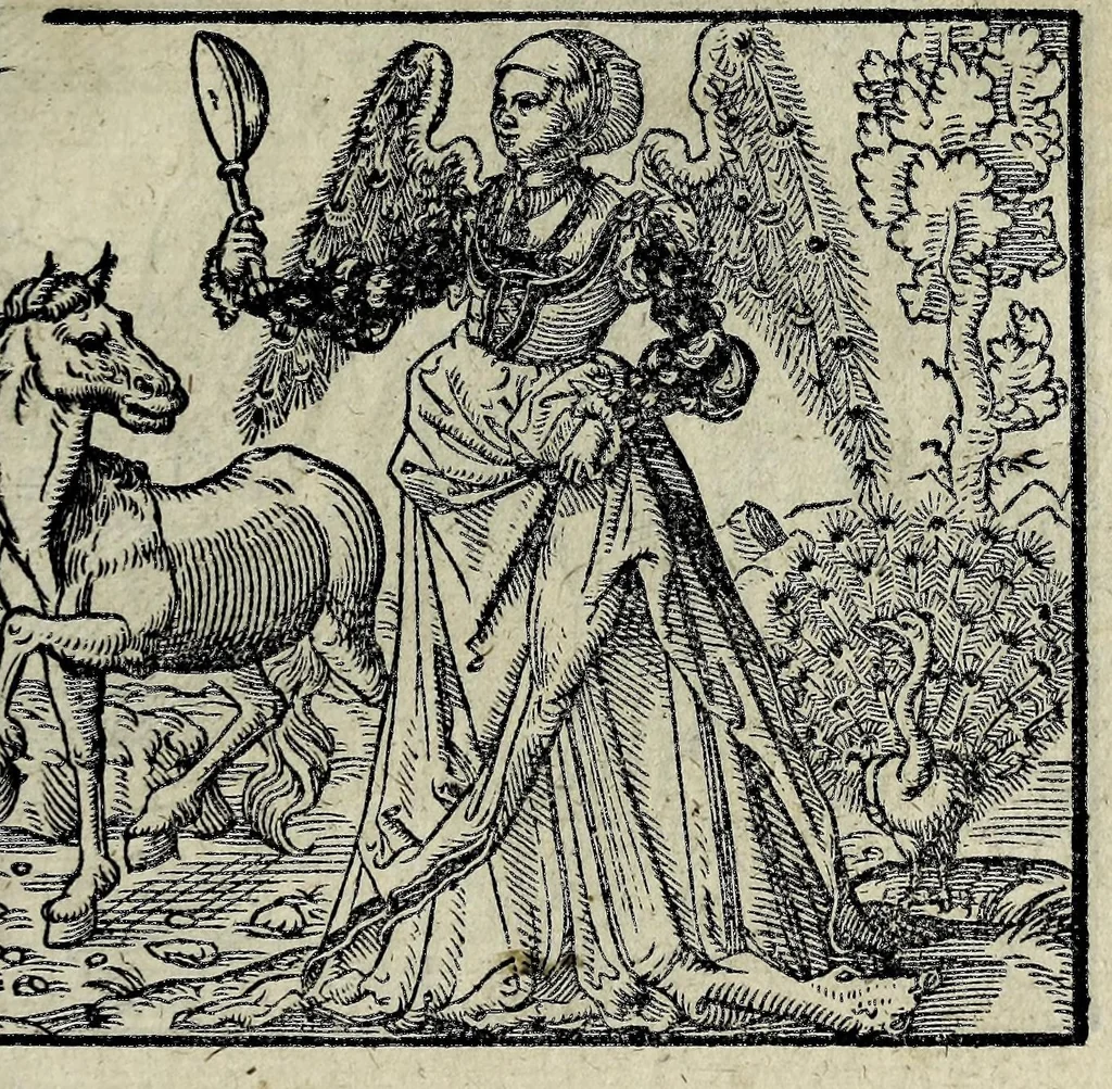 An illustration from Icones catecheseos et virtvtvm ac uitiorum illustratae numeris Iohannis Hofferi cobergensis : item. Historia passionis domini nostri Iesu Christi effigiata, 1558, leaf 67
