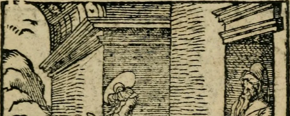 An illustration from Icones historicae Novi Testamenti, carminibus latinis et gallicis illustratae, in quibus exponitur historia in singulis exhibita figuris = Figures historiques du Nouveau Testament, accompagnées de quadrains en latin et en françois, qui exposent l'histoire representée en chaque figure, 1681, leaf 14