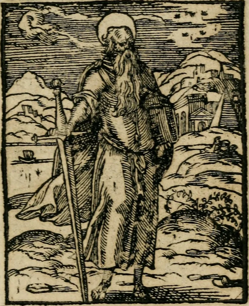 An illustration from Icones historicae Novi Testamenti, carminibus latinis et gallicis illustratae, in quibus exponitur historia in singulis exhibita figuris = Figures historiques du Nouveau Testament, accompagnées de quadrains en latin et en françois, qui exposent l'histoire representée en chaque figure, 1681, leaf 78