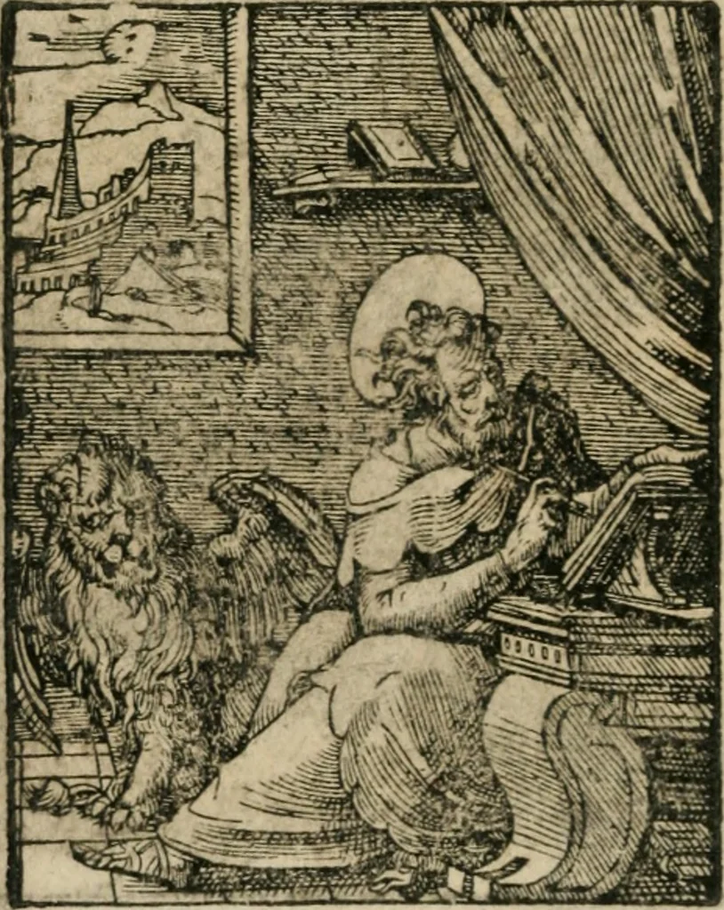 An illustration from Icones historicae Novi Testamenti, carminibus latinis et gallicis illustratae, in quibus exponitur historia in singulis exhibita figuris = Figures historiques du Nouveau Testament, accompagnées de quadrains en latin et en françois, qui exposent l'histoire representée en chaque figure, 1681, leaf 9