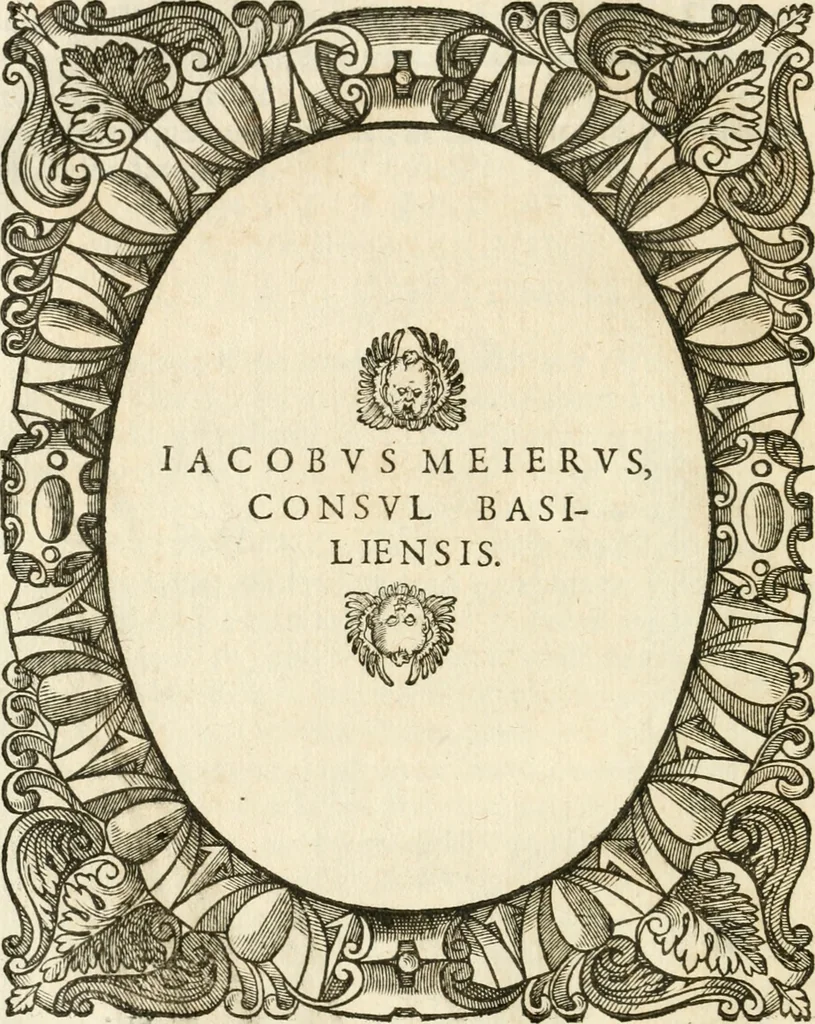 An illustration from Icones, id est, Verae imagines virorvm doctrina simvl et pietate illvstrivm, qvorvm praecipuè ministerio partim bonarum literarum studia sunt restituta, partim vera religio in variis orbis christiani regionibus, nostra patrúmque memoria fuit instaurata: additis eorundem vitae & operae descriptionibus, quibus adiectae sunt nonnullae picturae quas emblemata vocant, 1580, leaf 113