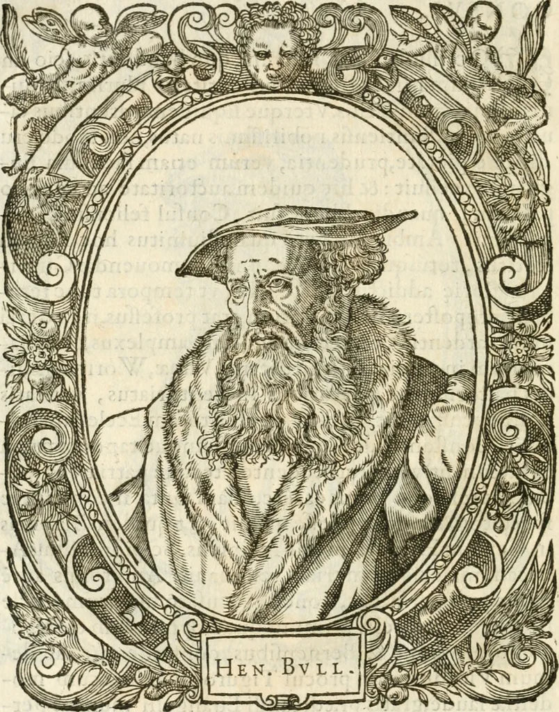 An illustration from Icones, id est, Verae imagines virorvm doctrina simvl et pietate illvstrivm, qvorvm praecipuè ministerio partim bonarum literarum studia sunt restituta, partim vera religio in variis orbis christiani regionibus, nostra patrúmque memoria fuit instaurata: additis eorundem vitae & operae descriptionibus, quibus adiectae sunt nonnullae picturae quas emblemata vocant, 1580, leaf 117