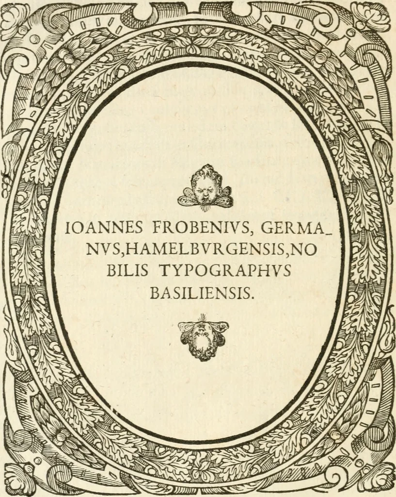 An illustration from Icones, id est, Verae imagines virorvm doctrina simvl et pietate illvstrivm, qvorvm praecipuè ministerio partim bonarum literarum studia sunt restituta, partim vera religio in variis orbis christiani regionibus, nostra patrúmque memoria fuit instaurata: additis eorundem vitae & operae descriptionibus, quibus adiectae sunt nonnullae picturae quas emblemata vocant, 1580, leaf 157