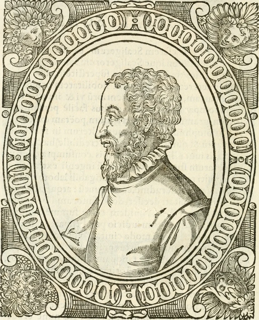 An illustration from Icones, id est, Verae imagines virorvm doctrina simvl et pietate illvstrivm, qvorvm praecipuè ministerio partim bonarum literarum studia sunt restituta, partim vera religio in variis orbis christiani regionibus, nostra patrúmque memoria fuit instaurata: additis eorundem vitae & operae descriptionibus, quibus adiectae sunt nonnullae picturae quas emblemata vocant, 1580, leaf 177