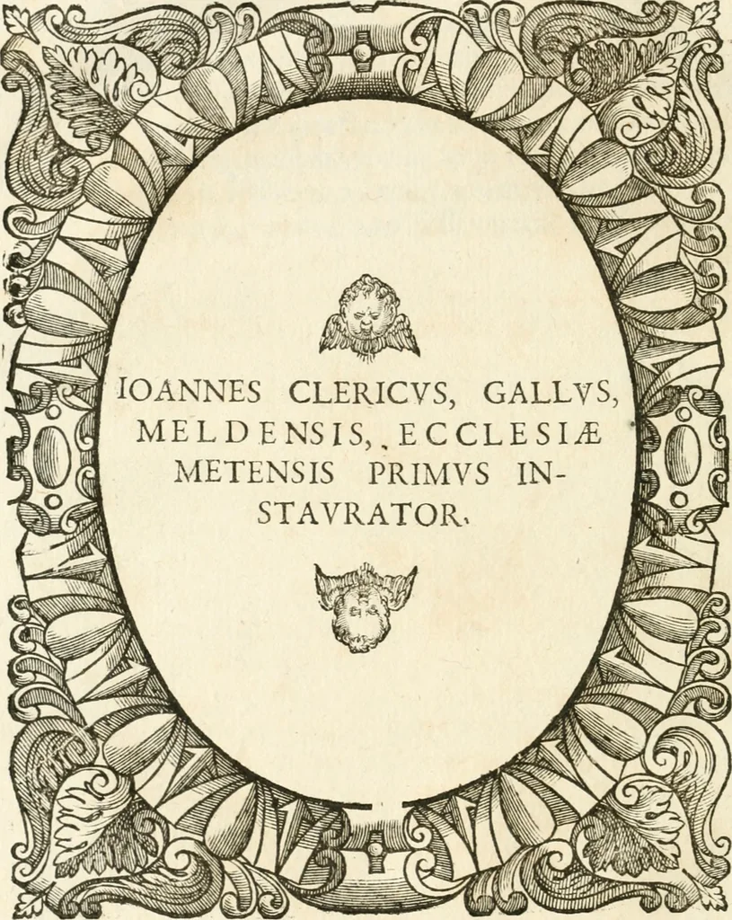 An illustration from Icones, id est, Verae imagines virorvm doctrina simvl et pietate illvstrivm, qvorvm praecipuè ministerio partim bonarum literarum studia sunt restituta, partim vera religio in variis orbis christiani regionibus, nostra patrúmque memoria fuit instaurata: additis eorundem vitae & operae descriptionibus, quibus adiectae sunt nonnullae picturae quas emblemata vocant, 1580, leaf 195