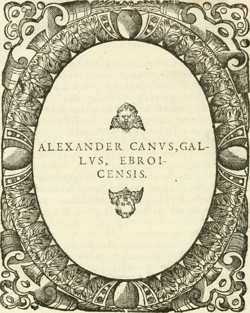 An illustration from Icones, id est, Verae imagines virorvm doctrina simvl et pietate illvstrivm, qvorvm praecipuè ministerio partim bonarum literarum studia sunt restituta, partim vera religio in variis orbis christiani regionibus, nostra patrúmque memoria fuit instaurata: additis eorundem vitae & operae descriptionibus, quibus adiectae sunt nonnullae picturae quas emblemata vocant, 1580, leaf 201