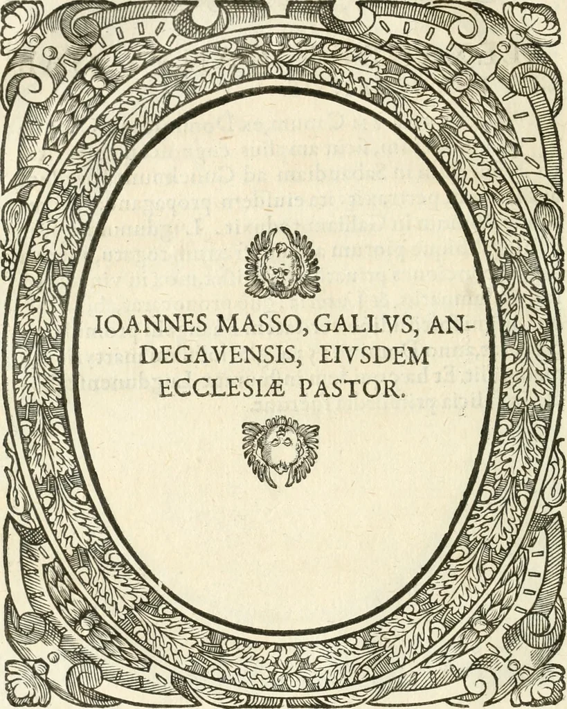 An illustration from Icones, id est, Verae imagines virorvm doctrina simvl et pietate illvstrivm, qvorvm praecipuè ministerio partim bonarum literarum studia sunt restituta, partim vera religio in variis orbis christiani regionibus, nostra patrúmque memoria fuit instaurata: additis eorundem vitae & operae descriptionibus, quibus adiectae sunt nonnullae picturae quas emblemata vocant, 1580, leaf 203