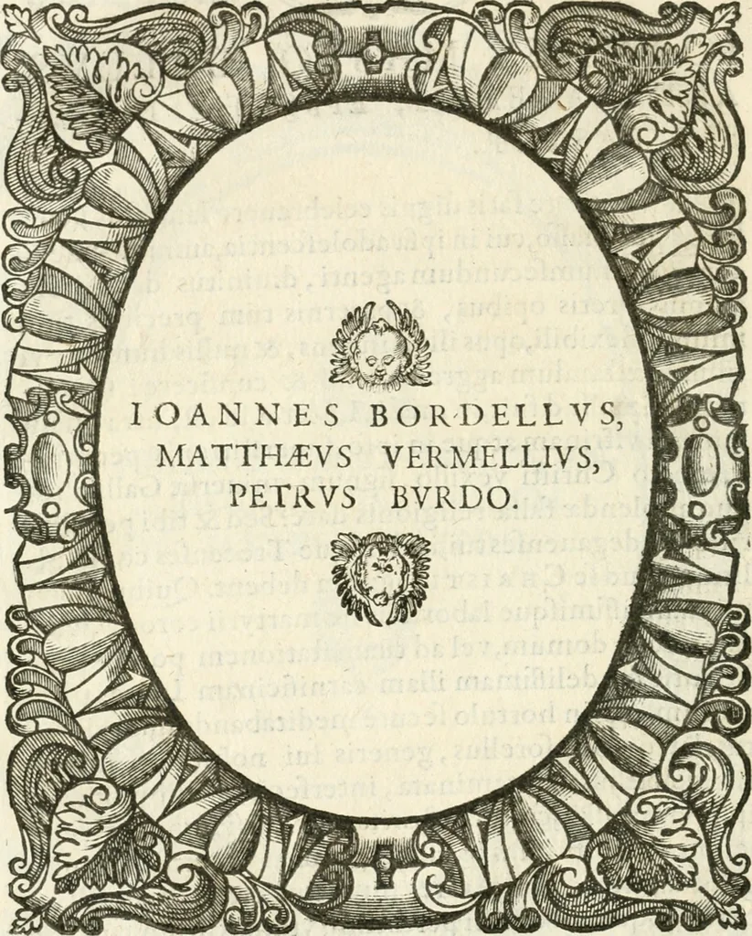 An illustration from Icones, id est, Verae imagines virorvm doctrina simvl et pietate illvstrivm, qvorvm praecipuè ministerio partim bonarum literarum studia sunt restituta, partim vera religio in variis orbis christiani regionibus, nostra patrúmque memoria fuit instaurata: additis eorundem vitae & operae descriptionibus, quibus adiectae sunt nonnullae picturae quas emblemata vocant, 1580, leaf 205