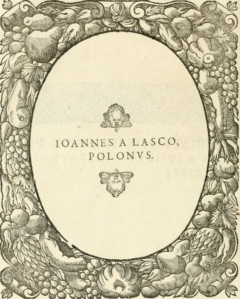 An illustration from Icones, id est, Verae imagines virorvm doctrina simvl et pietate illvstrivm, qvorvm praecipuè ministerio partim bonarum literarum studia sunt restituta, partim vera religio in variis orbis christiani regionibus, nostra patrúmque memoria fuit instaurata: additis eorundem vitae & operae descriptionibus, quibus adiectae sunt nonnullae picturae quas emblemata vocant, 1580, leaf 253