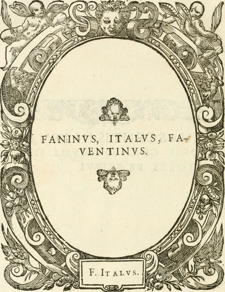 An illustration from Icones, id est, Verae imagines virorvm doctrina simvl et pietate illvstrivm, qvorvm praecipuè ministerio partim bonarum literarum studia sunt restituta, partim vera religio in variis orbis christiani regionibus, nostra patrúmque memoria fuit instaurata: additis eorundem vitae & operae descriptionibus, quibus adiectae sunt nonnullae picturae quas emblemata vocant, 1580, leaf 257