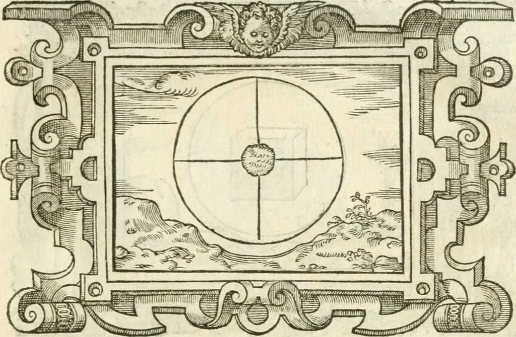 An illustration from Icones, id est, Verae imagines virorvm doctrina simvl et pietate illvstrivm, qvorvm praecipuè ministerio partim bonarum literarum studia sunt restituta, partim vera religio in variis orbis christiani regionibus, nostra patrúmque memoria fuit instaurata: additis eorundem vitae & operae descriptionibus, quibus adiectae sunt nonnullae picturae quas emblemata vocant, 1580, leaf 278
