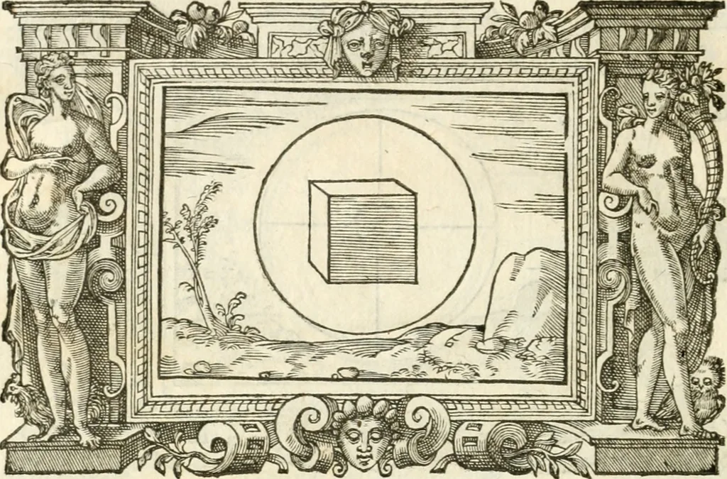 An illustration from Icones, id est, Verae imagines virorvm doctrina simvl et pietate illvstrivm, qvorvm praecipuè ministerio partim bonarum literarum studia sunt restituta, partim vera religio in variis orbis christiani regionibus, nostra patrúmque memoria fuit instaurata: additis eorundem vitae & operae descriptionibus, quibus adiectae sunt nonnullae picturae quas emblemata vocant, 1580, leaf 279