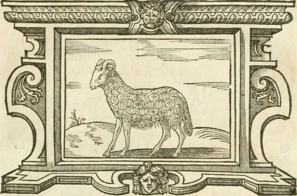 An illustration from Icones, id est, Verae imagines virorvm doctrina simvl et pietate illvstrivm, qvorvm praecipuè ministerio partim bonarum literarum studia sunt restituta, partim vera religio in variis orbis christiani regionibus, nostra patrúmque memoria fuit instaurata: additis eorundem vitae & operae descriptionibus, quibus adiectae sunt nonnullae picturae quas emblemata vocant, 1580, leaf 280