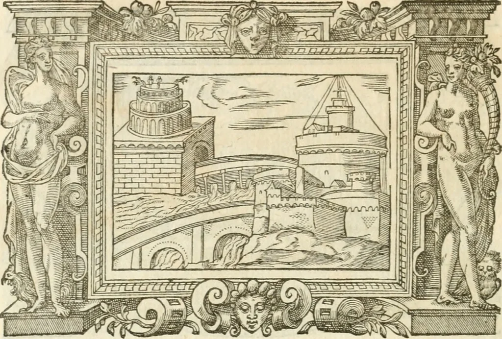An illustration from Icones, id est, Verae imagines virorvm doctrina simvl et pietate illvstrivm, qvorvm praecipuè ministerio partim bonarum literarum studia sunt restituta, partim vera religio in variis orbis christiani regionibus, nostra patrúmque memoria fuit instaurata: additis eorundem vitae & operae descriptionibus, quibus adiectae sunt nonnullae picturae quas emblemata vocant, 1580, leaf 301