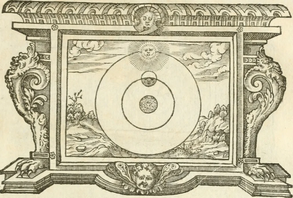 An illustration from Icones, id est, Verae imagines virorvm doctrina simvl et pietate illvstrivm, qvorvm praecipuè ministerio partim bonarum literarum studia sunt restituta, partim vera religio in variis orbis christiani regionibus, nostra patrúmque memoria fuit instaurata: additis eorundem vitae & operae descriptionibus, quibus adiectae sunt nonnullae picturae quas emblemata vocant, 1580, leaf 318