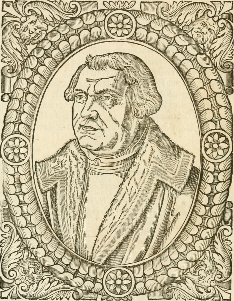 An illustration from Icones, id est, Verae imagines virorvm doctrina simvl et pietate illvstrivm, qvorvm praecipuè ministerio partim bonarum literarum studia sunt restituta, partim vera religio in variis orbis christiani regionibus, nostra patrúmque memoria fuit instaurata: additis eorundem vitae & operae descriptionibus, quibus adiectae sunt nonnullae picturae quas emblemata vocant, 1580, leaf 37