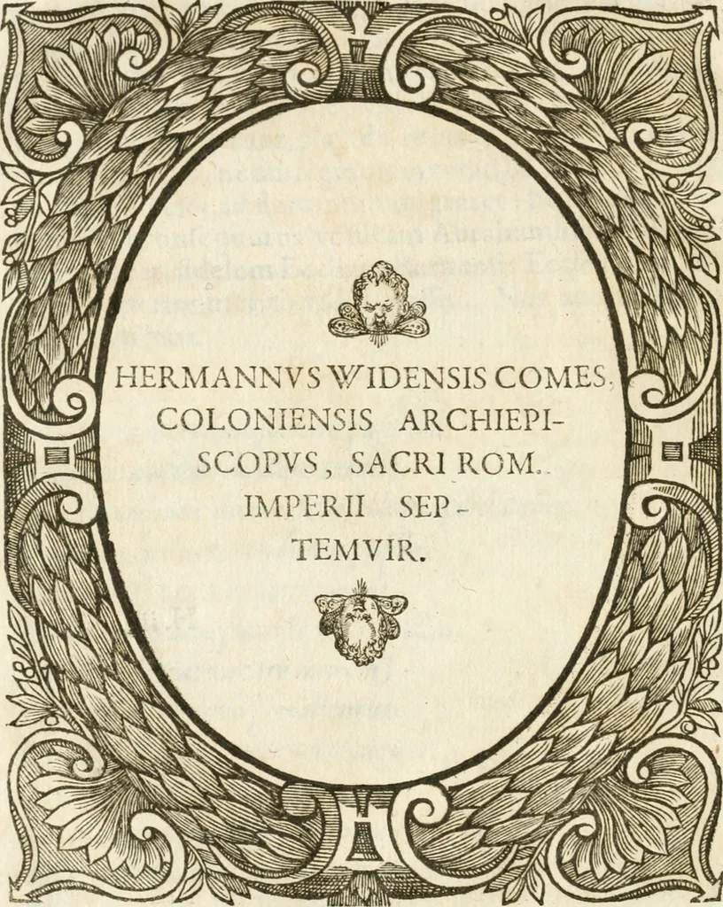 An illustration from Icones, id est, Verae imagines virorvm doctrina simvl et pietate illvstrivm, qvorvm praecipuè ministerio partim bonarum literarum studia sunt restituta, partim vera religio in variis orbis christiani regionibus, nostra patrúmque memoria fuit instaurata: additis eorundem vitae & operae descriptionibus, quibus adiectae sunt nonnullae picturae quas emblemata vocant, 1580, leaf 77