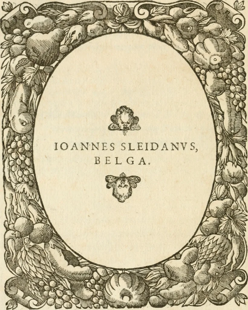 An illustration from Icones, id est, Verae imagines virorvm doctrina simvl et pietate illvstrivm, qvorvm praecipuè ministerio partim bonarum literarum studia sunt restituta, partim vera religio in variis orbis christiani regionibus, nostra patrúmque memoria fuit instaurata: additis eorundem vitae & operae descriptionibus, quibus adiectae sunt nonnullae picturae quas emblemata vocant, 1580, leaf 83