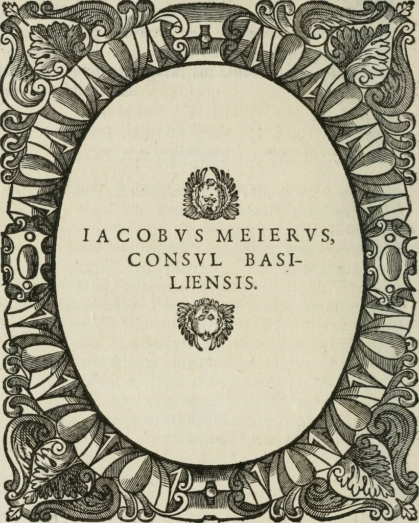 An illustration from Icones, id est, Verae imagines virorum doctrina simul et pietate illustrium, : quorum praecipuè ministerio partim bonarum literarum studia sunt restituta, partim vera religio in variis orbis Christiani regionibus, nostra patrúmque memoria fuit instaurata : additis eorundem vitae & operae descriptionibus, quibus adiectae sunt nonnullae picturae quas emblemata vocant., 1580, leaf 111
