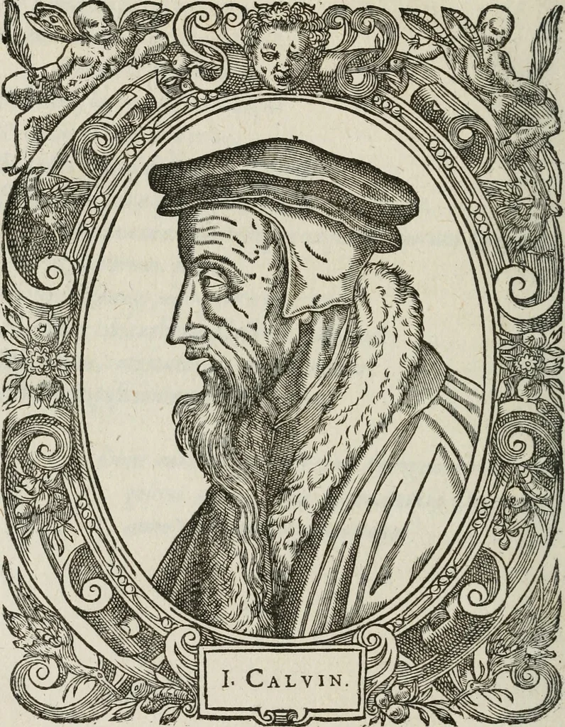 An illustration from Icones, id est, Verae imagines virorum doctrina simul et pietate illustrium, : quorum praecipuè ministerio partim bonarum literarum studia sunt restituta, partim vera religio in variis orbis Christiani regionibus, nostra patrúmque memoria fuit instaurata : additis eorundem vitae & operae descriptionibus, quibus adiectae sunt nonnullae picturae quas emblemata vocant., 1580, leaf 145