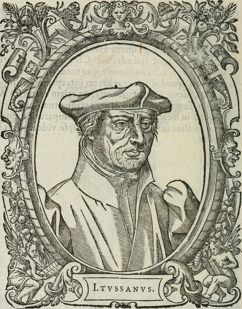 An illustration from Icones, id est, Verae imagines virorum doctrina simul et pietate illustrium, : quorum praecipuè ministerio partim bonarum literarum studia sunt restituta, partim vera religio in variis orbis Christiani regionibus, nostra patrúmque memoria fuit instaurata : additis eorundem vitae & operae descriptionibus, quibus adiectae sunt nonnullae picturae quas emblemata vocant., 1580, leaf 167