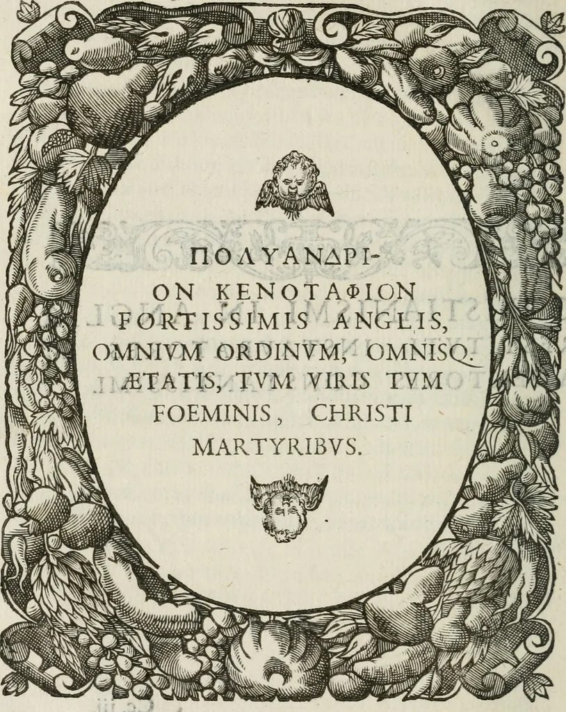 An illustration from Icones, id est, Verae imagines virorum doctrina simul et pietate illustrium, : quorum praecipuè ministerio partim bonarum literarum studia sunt restituta, partim vera religio in variis orbis Christiani regionibus, nostra patrúmque memoria fuit instaurata : additis eorundem vitae & operae descriptionibus, quibus adiectae sunt nonnullae picturae quas emblemata vocant., 1580, leaf 219
