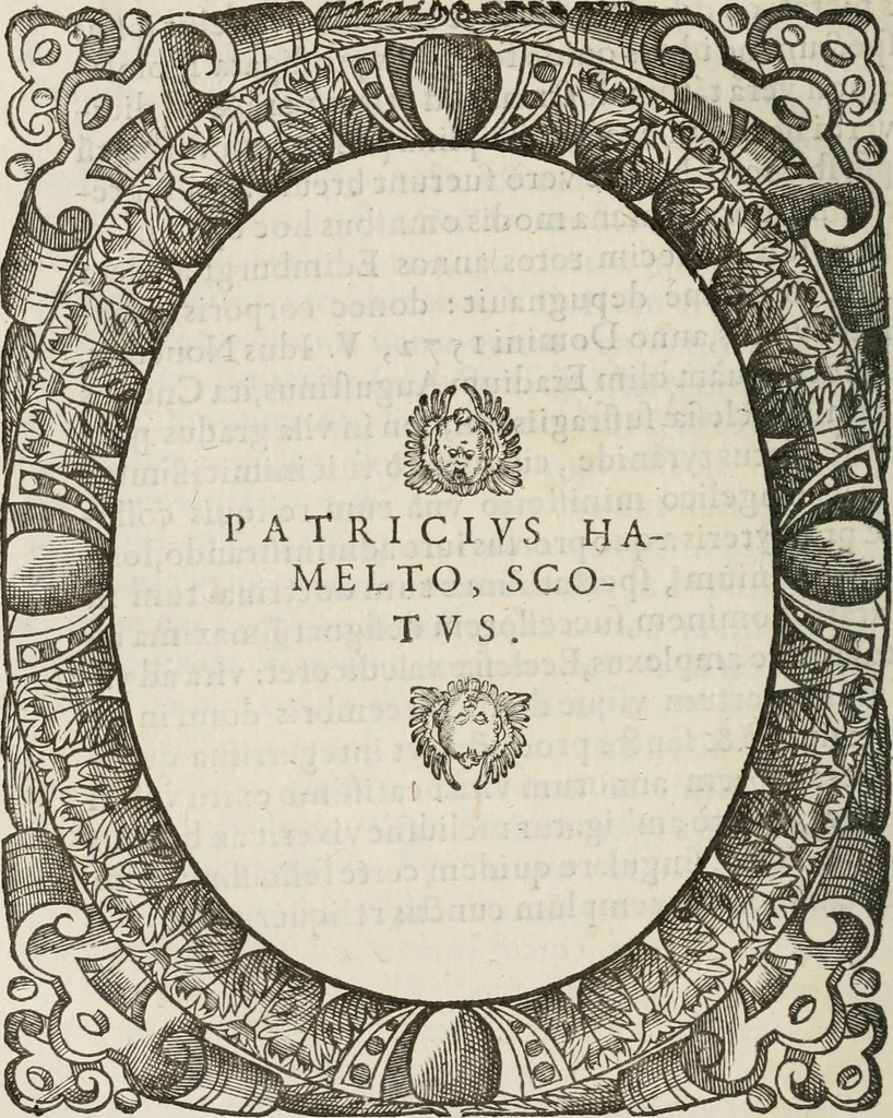An illustration from Icones, id est, Verae imagines virorum doctrina simul et pietate illustrium, : quorum praecipuè ministerio partim bonarum literarum studia sunt restituta, partim vera religio in variis orbis Christiani regionibus, nostra patrúmque memoria fuit instaurata : additis eorundem vitae & operae descriptionibus, quibus adiectae sunt nonnullae picturae quas emblemata vocant., 1580, leaf 237
