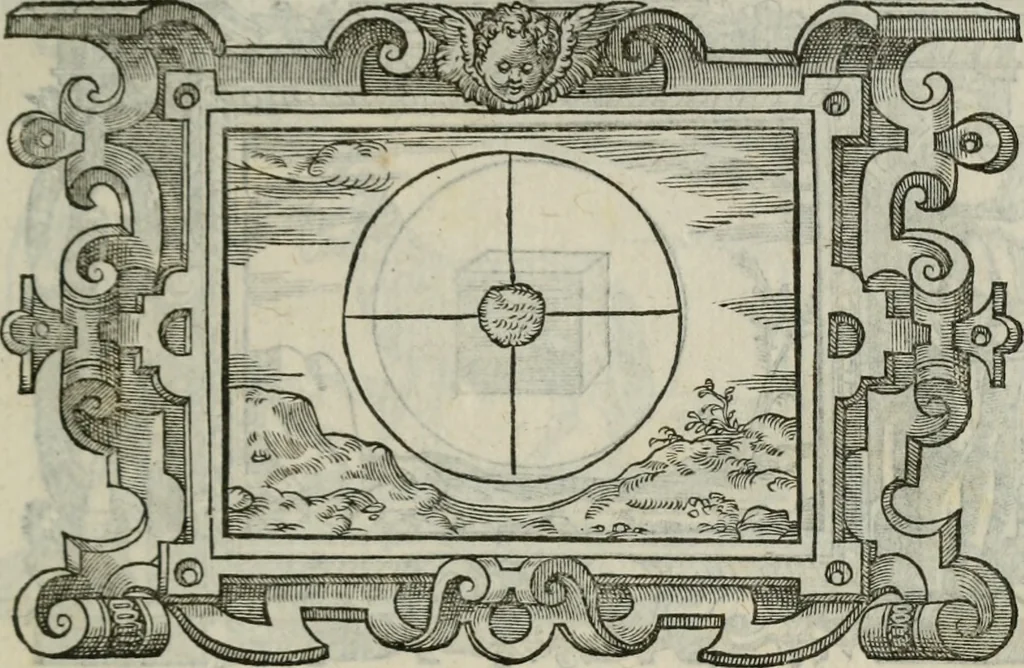 An illustration from Icones, id est, Verae imagines virorum doctrina simul et pietate illustrium, : quorum praecipuè ministerio partim bonarum literarum studia sunt restituta, partim vera religio in variis orbis Christiani regionibus, nostra patrúmque memoria fuit instaurata : additis eorundem vitae & operae descriptionibus, quibus adiectae sunt nonnullae picturae quas emblemata vocant., 1580, leaf 276