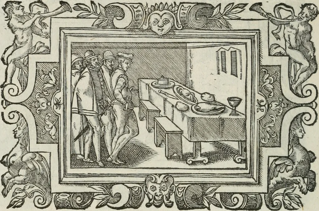 An illustration from Icones, id est, Verae imagines virorum doctrina simul et pietate illustrium, : quorum praecipuè ministerio partim bonarum literarum studia sunt restituta, partim vera religio in variis orbis Christiani regionibus, nostra patrúmque memoria fuit instaurata : additis eorundem vitae & operae descriptionibus, quibus adiectae sunt nonnullae picturae quas emblemata vocant., 1580, leaf 281