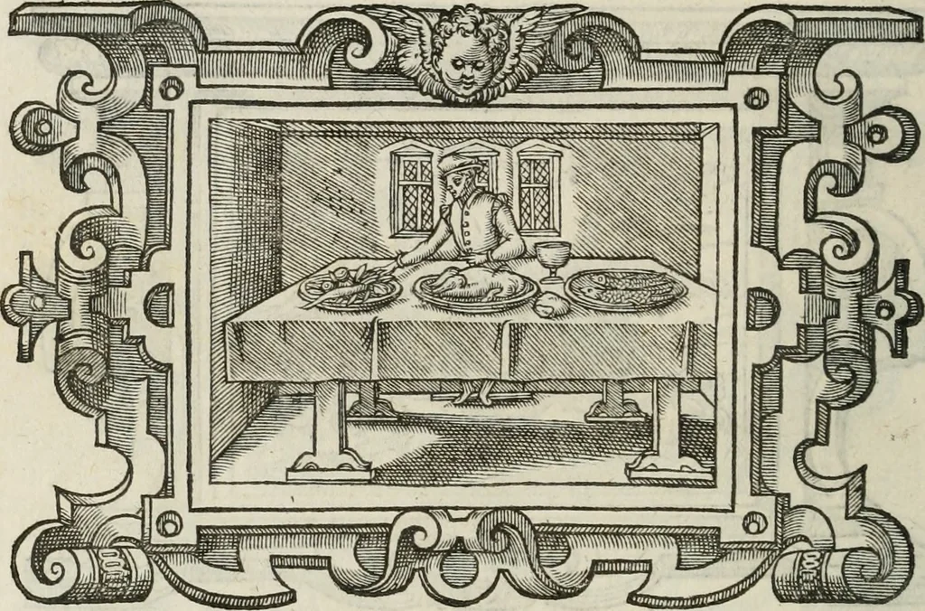 An illustration from Icones, id est, Verae imagines virorum doctrina simul et pietate illustrium, : quorum praecipuè ministerio partim bonarum literarum studia sunt restituta, partim vera religio in variis orbis Christiani regionibus, nostra patrúmque memoria fuit instaurata : additis eorundem vitae & operae descriptionibus, quibus adiectae sunt nonnullae picturae quas emblemata vocant., 1580, leaf 285