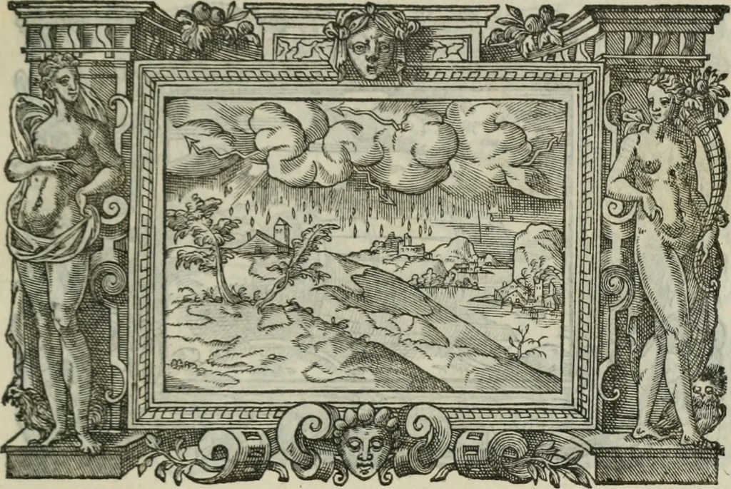 An illustration from Icones, id est, Verae imagines virorum doctrina simul et pietate illustrium, : quorum praecipuè ministerio partim bonarum literarum studia sunt restituta, partim vera religio in variis orbis Christiani regionibus, nostra patrúmque memoria fuit instaurata : additis eorundem vitae & operae descriptionibus, quibus adiectae sunt nonnullae picturae quas emblemata vocant., 1580, leaf 286