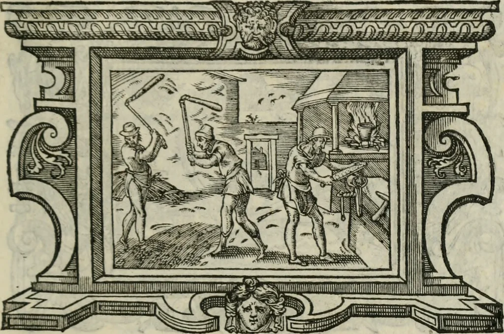 An illustration from Icones, id est, Verae imagines virorum doctrina simul et pietate illustrium, : quorum praecipuè ministerio partim bonarum literarum studia sunt restituta, partim vera religio in variis orbis Christiani regionibus, nostra patrúmque memoria fuit instaurata : additis eorundem vitae & operae descriptionibus, quibus adiectae sunt nonnullae picturae quas emblemata vocant., 1580, leaf 294