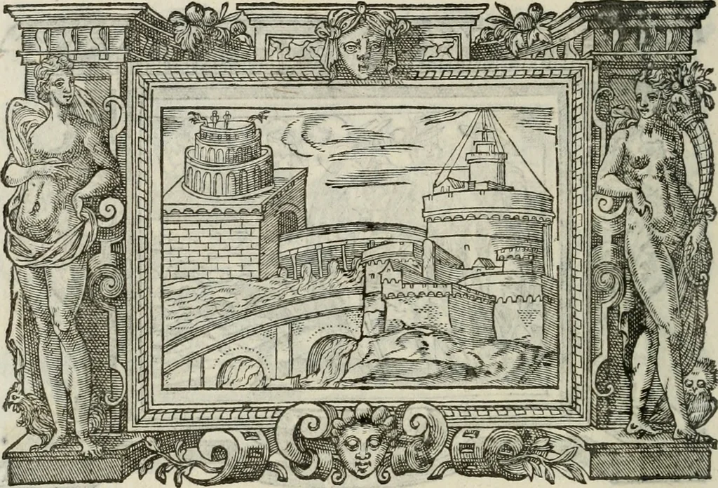 An illustration from Icones, id est, Verae imagines virorum doctrina simul et pietate illustrium, : quorum praecipuè ministerio partim bonarum literarum studia sunt restituta, partim vera religio in variis orbis Christiani regionibus, nostra patrúmque memoria fuit instaurata : additis eorundem vitae & operae descriptionibus, quibus adiectae sunt nonnullae picturae quas emblemata vocant., 1580, leaf 299
