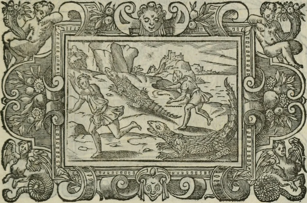 An illustration from Icones, id est, Verae imagines virorum doctrina simul et pietate illustrium, : quorum praecipuè ministerio partim bonarum literarum studia sunt restituta, partim vera religio in variis orbis Christiani regionibus, nostra patrúmque memoria fuit instaurata : additis eorundem vitae & operae descriptionibus, quibus adiectae sunt nonnullae picturae quas emblemata vocant., 1580, leaf 310