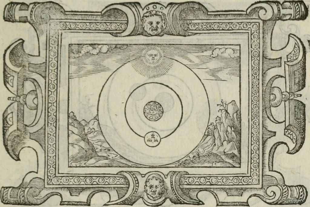 An illustration from Icones, id est, Verae imagines virorum doctrina simul et pietate illustrium, : quorum praecipuè ministerio partim bonarum literarum studia sunt restituta, partim vera religio in variis orbis Christiani regionibus, nostra patrúmque memoria fuit instaurata : additis eorundem vitae & operae descriptionibus, quibus adiectae sunt nonnullae picturae quas emblemata vocant., 1580, leaf 314