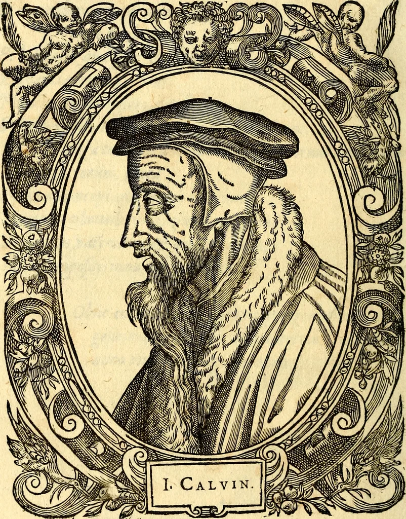 An illustration from Icones, id est verae imagines virorum doctrina simul et pietate illustrium, quorum praecipuè ministerio partim bonarum literarum studia sunt restituta, partim vera religio in variis orbis Christiani regionibus, nostra patrúmque memoria fuit instaurata: additis eorundem vitae & operae descriptionibus, quibus adiectae sunt nonnullae picturae quas emblemata vocant, 1580, leaf 143