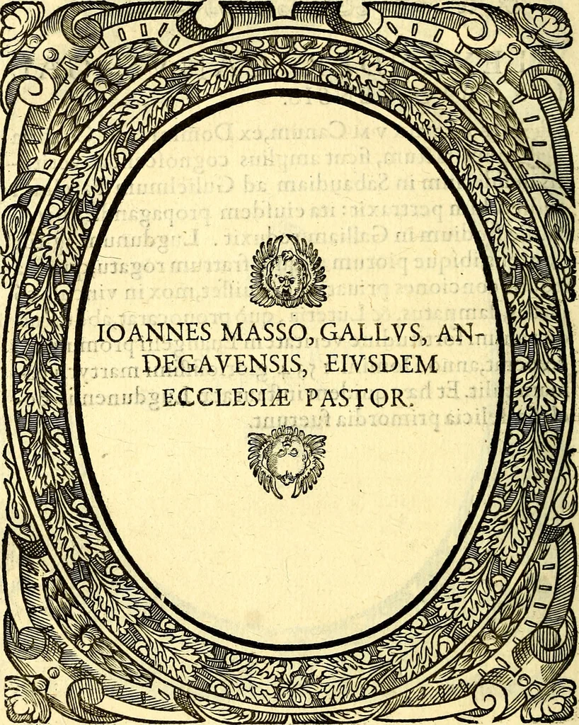 An illustration from Icones, id est verae imagines virorum doctrina simul et pietate illustrium, quorum praecipuè ministerio partim bonarum literarum studia sunt restituta, partim vera religio in variis orbis Christiani regionibus, nostra patrúmque memoria fuit instaurata: additis eorundem vitae & operae descriptionibus, quibus adiectae sunt nonnullae picturae quas emblemata vocant, 1580, leaf 199