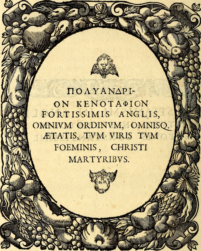 An illustration from Icones, id est verae imagines virorum doctrina simul et pietate illustrium, quorum praecipuè ministerio partim bonarum literarum studia sunt restituta, partim vera religio in variis orbis Christiani regionibus, nostra patrúmque memoria fuit instaurata: additis eorundem vitae & operae descriptionibus, quibus adiectae sunt nonnullae picturae quas emblemata vocant, 1580, leaf 217