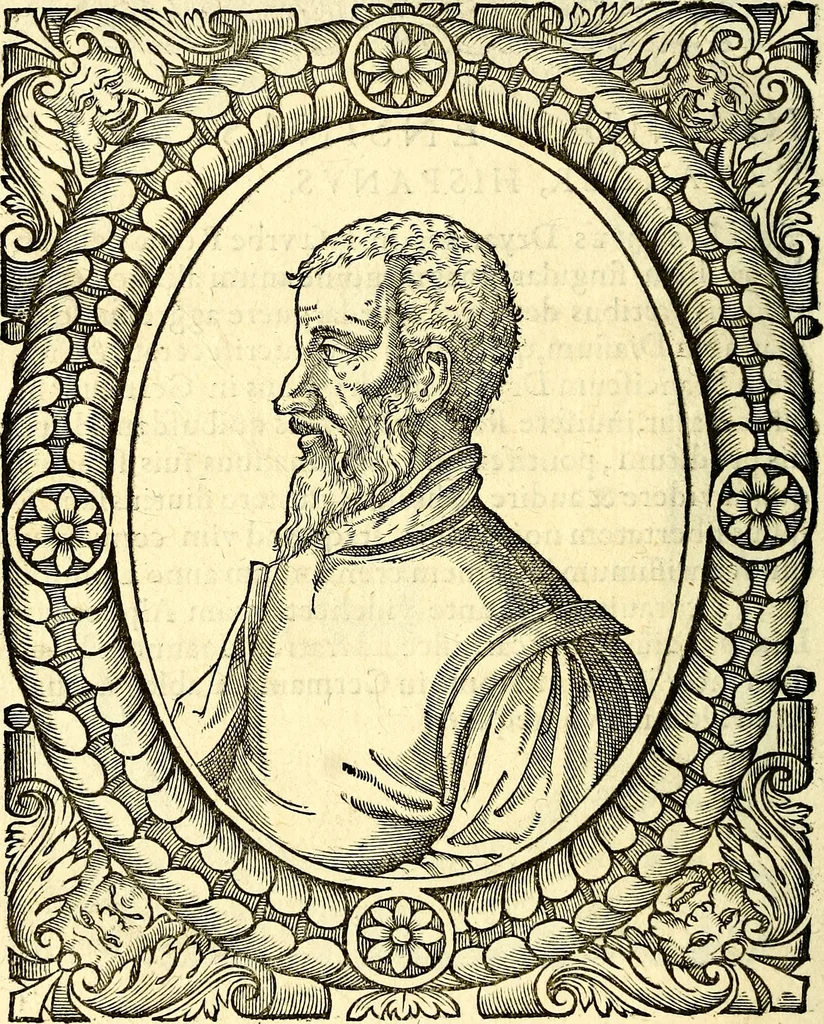 An illustration from Icones, id est verae imagines virorum doctrina simul et pietate illustrium, quorum praecipuè ministerio partim bonarum literarum studia sunt restituta, partim vera religio in variis orbis Christiani regionibus, nostra patrúmque memoria fuit instaurata: additis eorundem vitae & operae descriptionibus, quibus adiectae sunt nonnullae picturae quas emblemata vocant, 1580, leaf 271