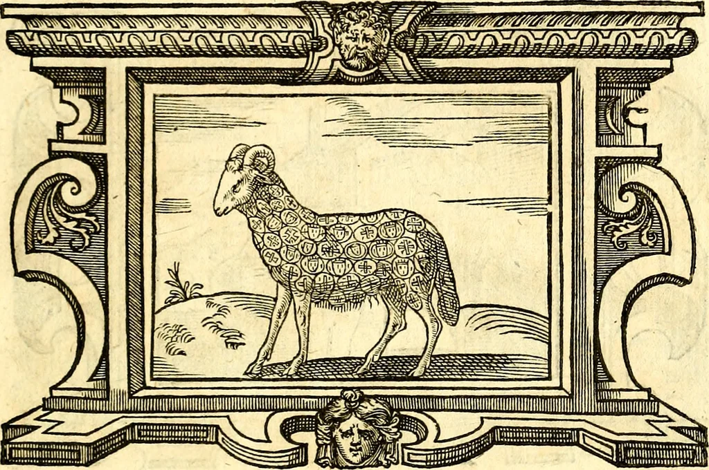 An illustration from Icones, id est verae imagines virorum doctrina simul et pietate illustrium, quorum praecipuè ministerio partim bonarum literarum studia sunt restituta, partim vera religio in variis orbis Christiani regionibus, nostra patrúmque memoria fuit instaurata: additis eorundem vitae & operae descriptionibus, quibus adiectae sunt nonnullae picturae quas emblemata vocant, 1580, leaf 276
