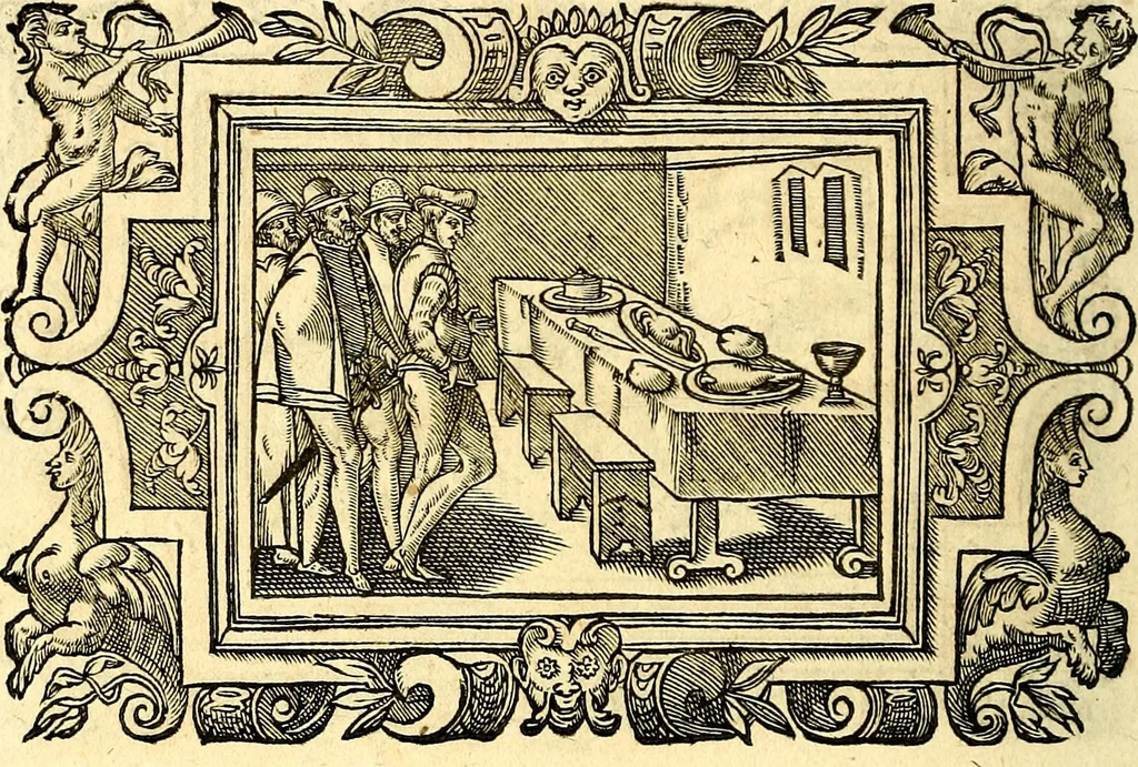 An illustration from Icones, id est verae imagines virorum doctrina simul et pietate illustrium, quorum praecipuè ministerio partim bonarum literarum studia sunt restituta, partim vera religio in variis orbis Christiani regionibus, nostra patrúmque memoria fuit instaurata: additis eorundem vitae & operae descriptionibus, quibus adiectae sunt nonnullae picturae quas emblemata vocant, 1580, leaf 279