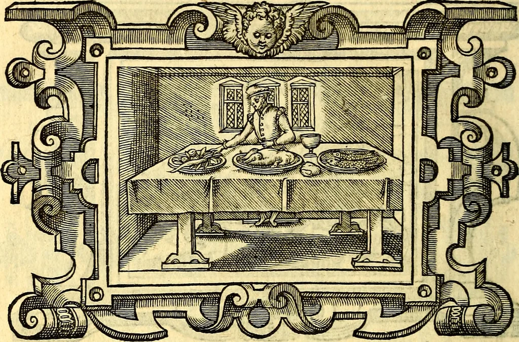 An illustration from Icones, id est verae imagines virorum doctrina simul et pietate illustrium, quorum praecipuè ministerio partim bonarum literarum studia sunt restituta, partim vera religio in variis orbis Christiani regionibus, nostra patrúmque memoria fuit instaurata: additis eorundem vitae & operae descriptionibus, quibus adiectae sunt nonnullae picturae quas emblemata vocant, 1580, leaf 283